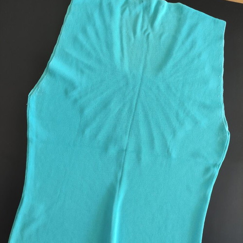 Vintage Y2K Light Blue Knit Top with Beaded Starburst Detail, like new