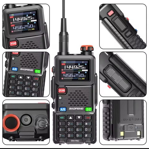 Baofeng UV-5RH PRO GPS radio new with screen and USB Type-C charging