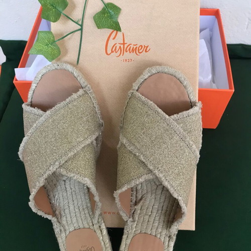 Castaner espadrilles new, size 41, gold Palmera oro claro