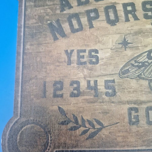 Ouija set wooden spirit board like new, vintage gothic occult design