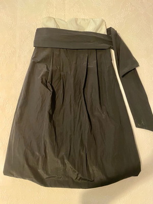 Zara evening dress used, black and white, size XS, shiny fabric