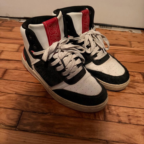 Versace sneakers used, size 44, black and white