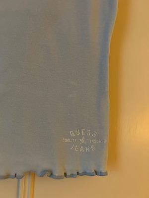 Guess women's t-shirt M sky blue 100% cotton like new