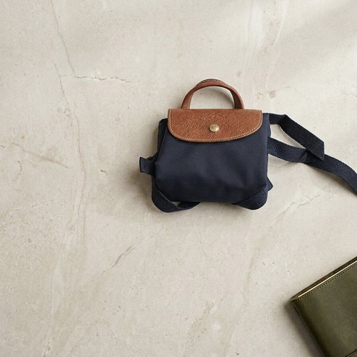 Smart foldable backpack like new, black with brown details