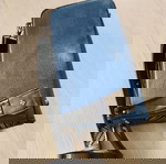  Γυναικεία τσάντα ώμου, χρώματος μπλε, μάρκας Doca.