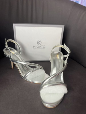 Migato silver sandals like new, size 41