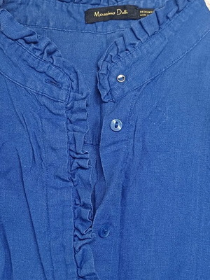 Massimo Dutti linen shirt size S like new, blue