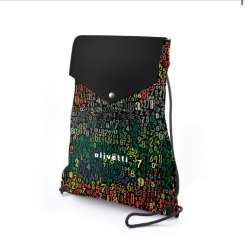 Olivetti Backpack new, Zainetto Numeri design, waterproof synthetic leather