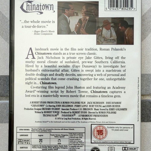Chinatown DVD new with English and 5 subtitles, drama crime