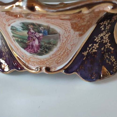 Porcelain bonbonnière with lid Gerold & Co. Tettau Bavaria used, vintage