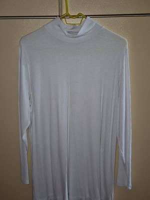 Turtleneck plus size white cotton new