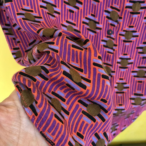 Zara TRF shirt with retro optical geometric print, excellent like-new condition