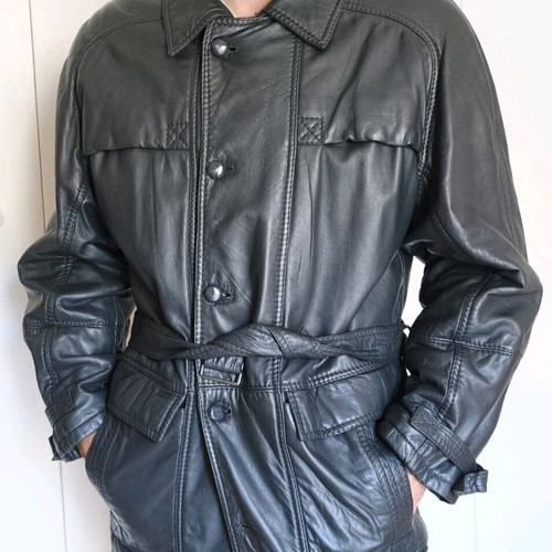 Leather jacket unisex medium like new, vintage, black