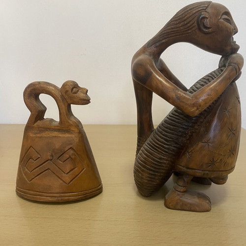 African woodcarvings, set of 2