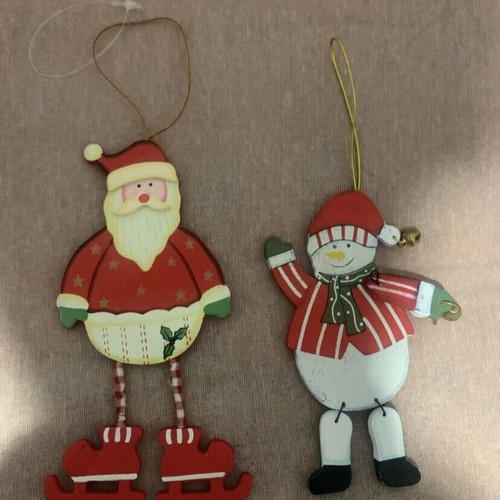 Christmas ornaments like new, Santa Claus and snowman