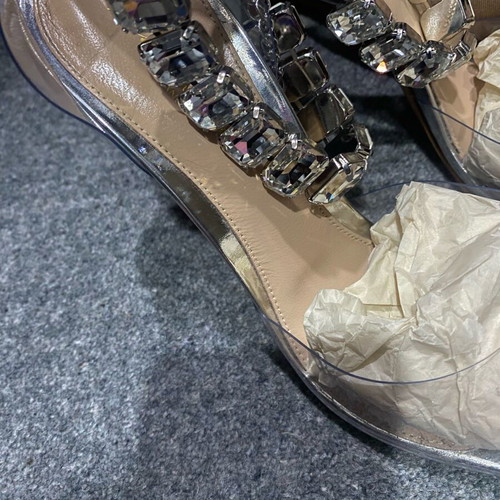 Gianvito Rossi high heels like new, PVC with crystals