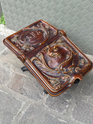 Cast iron fireplace accessory used, old