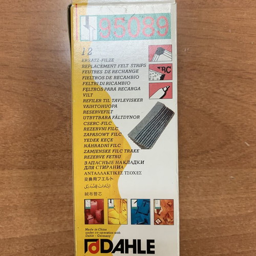 Whiteboard kit like new with cleaner, sponge, and 12 replacement felt strips