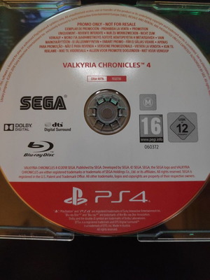 Valkyria Chronicles 4 for PS4 like new