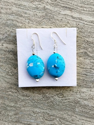 925 Turquoise Earrings new, silver with stones