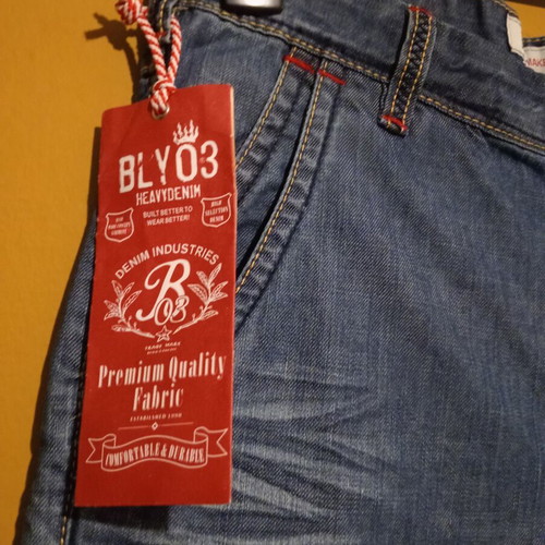 BLY 03 men's bermudas new, size L, 100% cotton, blue