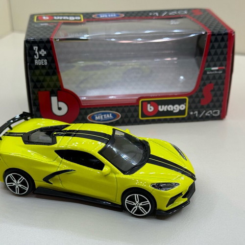 Chevrolet Corvette Stingray C8 Coupé die-cast model 1/43 new, yellow