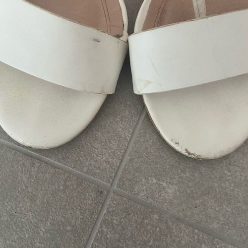 Sandals like new, size 39, white platform style