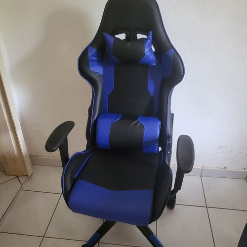 Gaming Chair Bucket Blue-Black ergonomic, new, assembled