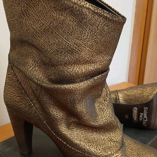Saint Clair Paris women's ankle boots used, size 39, black and gold