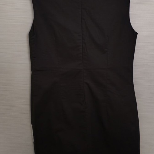 Batida midi dress black and white with fabric roses, size L