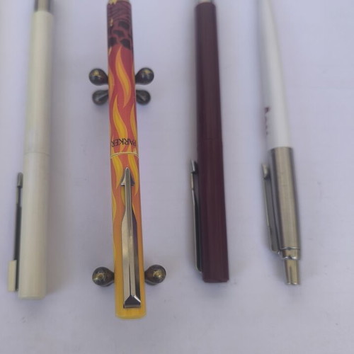 Parker set with Jotter pen and three Vector rollerball pens
