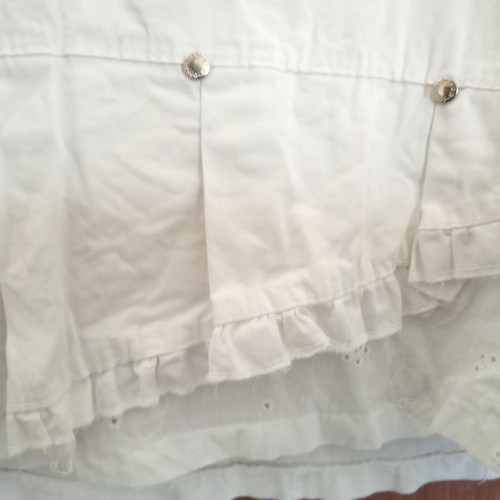 Mini skirt white L like new, summer, low waist