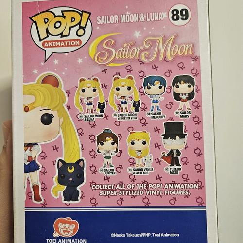Sailor Moon & Luna Funko Pop #89 used with box and minor damage
