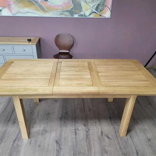 Wooden extendable dining table new, 100% solid oak for 6-8 people