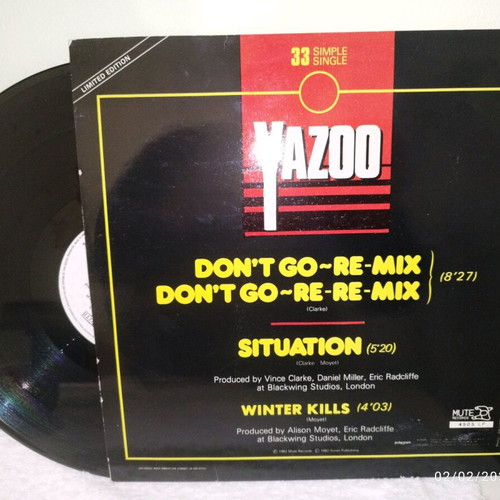 Yaz Don't Go (Re-Mixes) LP used