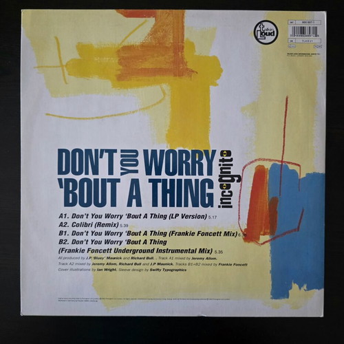 Incognito Don't You Worry 'Bout A Thing 12" vinyl maxi-single used, jazz