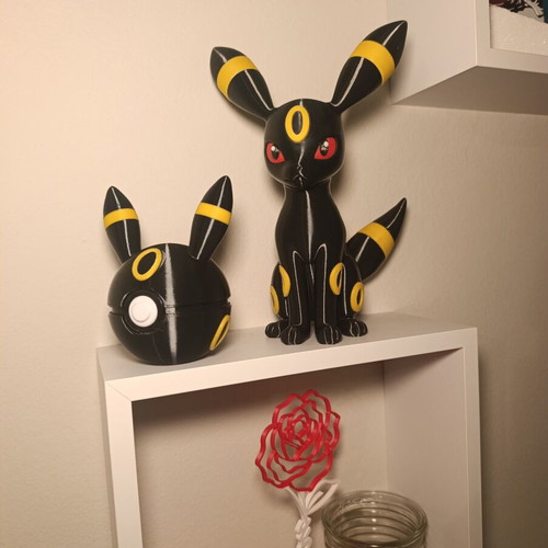 Umbreon set Pokémon with Pokéball, new 3D printed decor