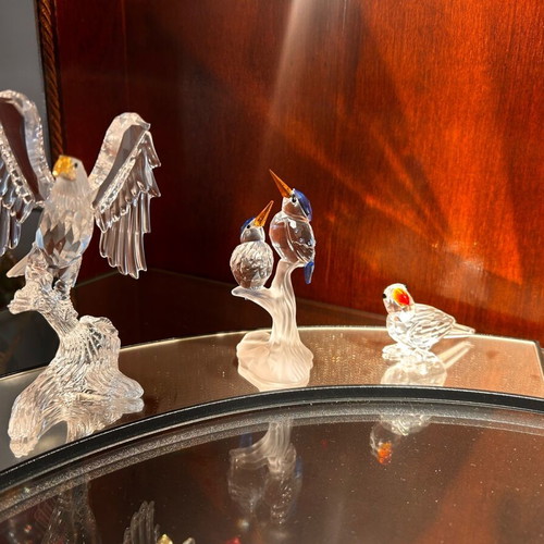 Swarovski bird figurines like new, set of 3 pieces