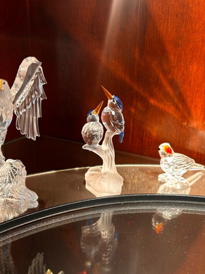 Swarovski bird figurines like new, set of 3 pieces