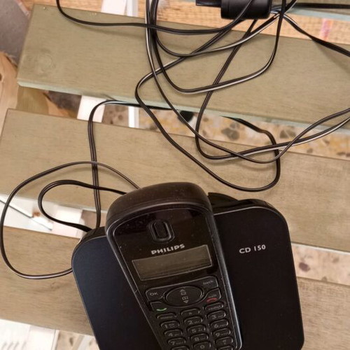 Philips wireless phone like new, black