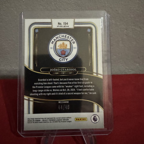 Panini Select 2024–25 Joško Gvardiol Mezzanine Winter Camo Prizm /49 Premier League card