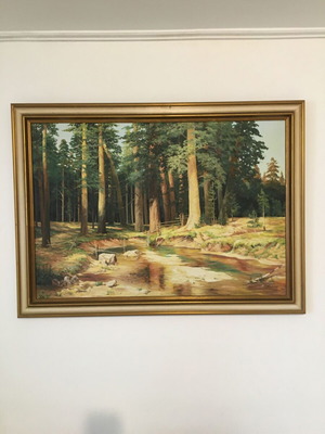 Oil painting in like-new condition, excellent state