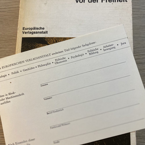 Die Furcht vor der Freiheit book like new, German