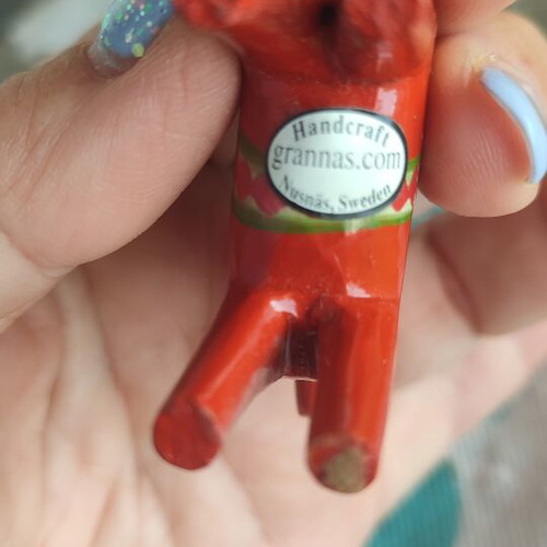Vintage Dana wooden horse in traditional red by Grannas, new