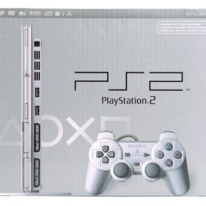 Sony Playstation 2 Slim Silver Console used, boxed