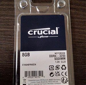Μνήμη RAM Crucial 8GB DDR4-3200MHz (CT8G4SFRA32A)   - Model: 001142
