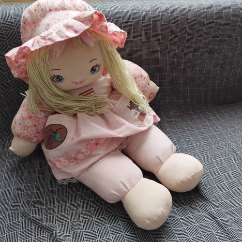 Cloth large talking doll 65cm used