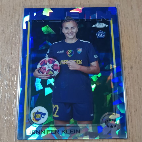 Topps Chrome UWCL 2024-25 Jennifer Klein #30 RC Pulsar Refractor card near mint