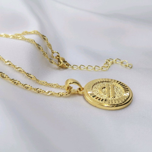 Libra Zodiac Necklace new, 18K gold plated
