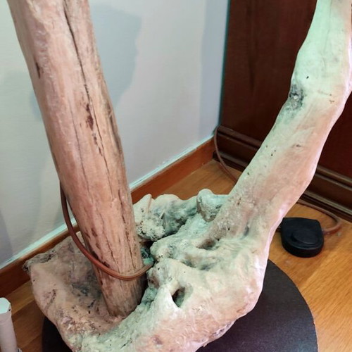 Handmade floor lamp from driftwood like new